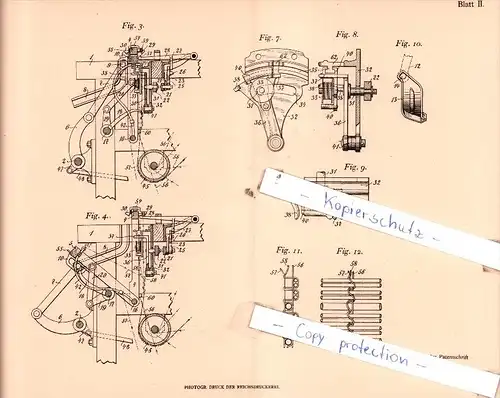 Original Patent  - Hermann Müller in Velten, Mark , 1903 , Herstellung von Putzrohrgewebe !!!