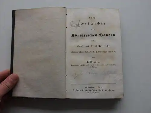 Geschichte des Königreichs Bayern , 1841 , München , J. Lindauer , Aschheim , Neuching , Straubing , Landshut , Adel !!!