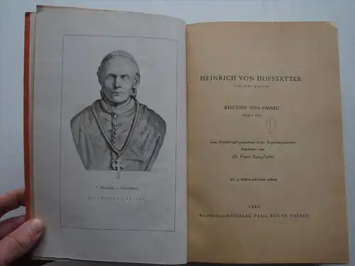 Heinrich von Hofstätter , Bischof von Passau (1839-1875) 100-jähriges Gedächtnis , 1940 , Paul Egger , Kirche !!!