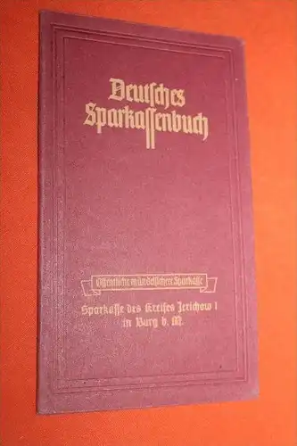 altes Sparbuch , Jerichow , 1945-46 , Gertrud Radau in Burg b. M., Sparkasse , Bank , Post !!!