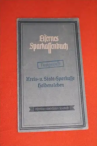 altes Sparbuch , Haldensleben , 1943-44 , Walter Zeitzmann , Sparkasse , Bank , Post !!!