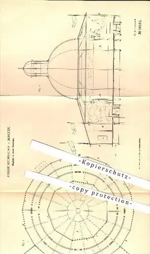 original Patent - Johann Krumbacher , München , 1891 , Ringbahn im Panorama , Sport , Modellbahn , Modellbau , Bahn !!!