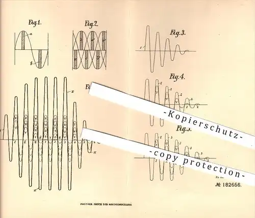 original Patent - S. Eisenstein , Berlin , 1905 , Erzeugung elektr. Schwingungen für drahtlose Telegraphie & Telefonie