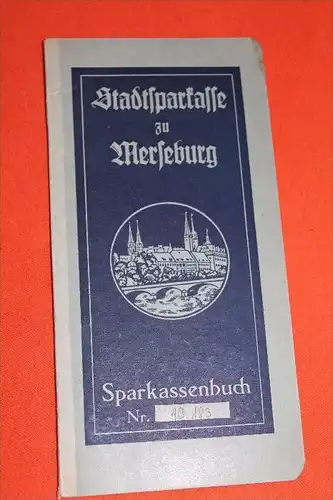 altes Sparbuch , Merseburg 1944 , Sparkasse , Bank , Post !!!