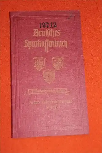 altes Sparbuch , Zerbst 1945 , Erich Zuschneid in Brake i. Oldenburg , Sparkasse , Bank , Post !!!