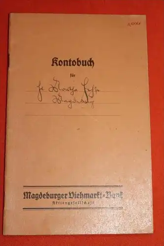 altes Sparbuch , Magdeburg 1939-44 , Viehmarkt - Bank , Sparkasse , Bank , Post , Stadthagen !!!