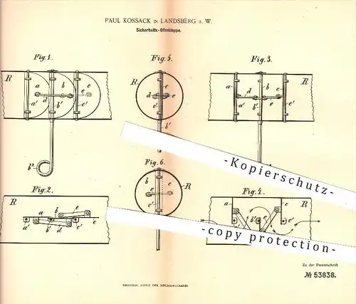 original Patent - Paul Kossack , Landsberg , 1890 , Sicherheits - Ofenklappe , Ofen , Öfen , Ofenbauer , Heizung !!!