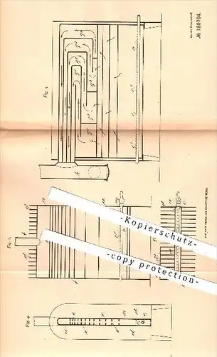 original Patent - Paul Lechler in Stuttgart , 1905 , Heizofen für gasförmige o. flüssige Brennstoffe , Ofen , Ofenbauer