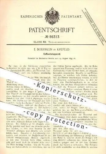 original Patent - E. Boersken , Krefeld , Kaffeeröstautomat , Kaffeeröster , Kaffee , Rösten , Röstung , Kaffeebohnen !!