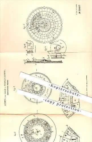 original Patent - Ludwig von Orth in Charlottenburg , 1884 , Immerwährender Kalender , Kalendarium , Zeit , Monat , Tag