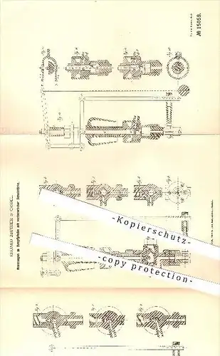 original Patent - Eduard Beuther in Kassel , 1880 , Dampfpfeifen mit veränderlicher Schallstärke , Eisenbahn , Pfeifen