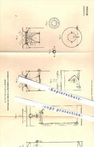 original Patent - Julius Reunert in Berlin , 1882 , Entleeren des Säurebehälters an Extincteuren , Säure , Chemikalien !