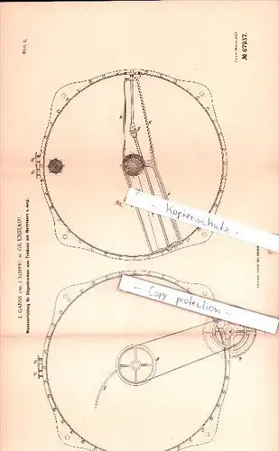 Original Patent -  L. Ganss und J. Seippel in Groß-Umstadt , 1892 , Trockenvorrichtungen für Brauerei , Bier !!!