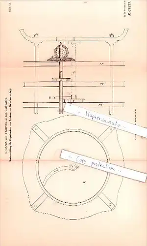 Original Patent -  L. Ganss und J. Seippel in Groß-Umstadt , 1892 , Trockenvorrichtungen für Brauerei , Bier !!!