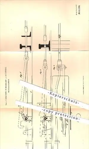 original Patent - Gebrüder Demharter , Augsburg , 1891 , Weichen - Verschluss , Eisenbahn , Eisenbahnen , Gleis , Gleise