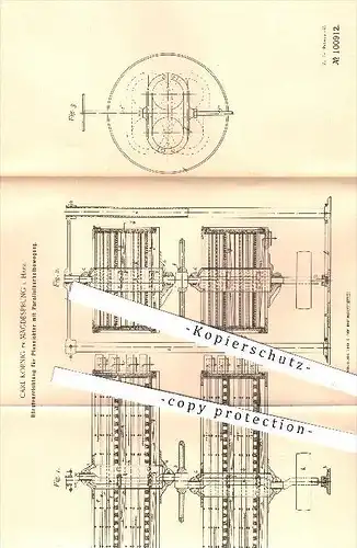 original Patent - Carl Körnig , Mägdesprung , Harz , 1898 , Bürstvorrichtung für Plansichter , Mühle , Müllerei , Müller