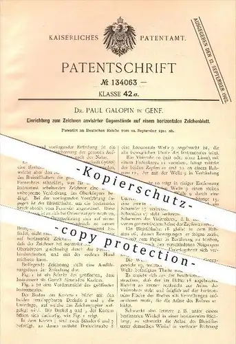 original Patent - Dr. Paul Galopin in Genf , 1901 , Zeichnen auf einem horizontalen Zeichenblatt , Kunst , Maler !!!