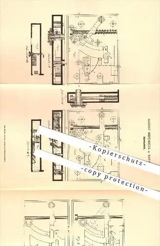 original Patent - August Niepenberg in Barmen , 1880 , Alarm - Schloss , Türschloss , Tür , Signal , Schlosser !!!
