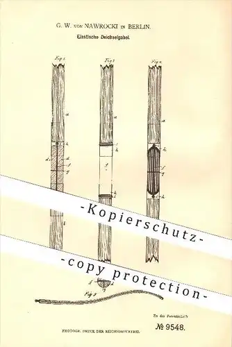 original Patent - G. W. von Nawrocki , Berlin , 1879 , Elastische Deichselgabel , Deichsel , Pferd , Pferde , Wagenbau !