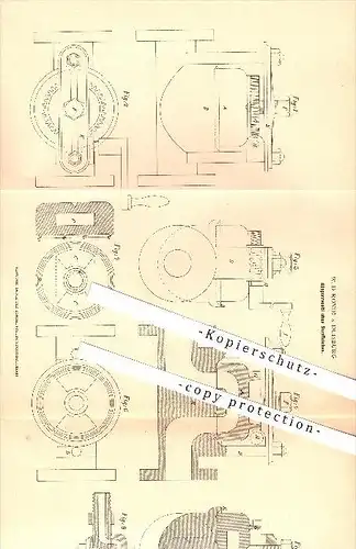 original Patent - W. D. Rondi in Duisburg , 1878 , Absperrventil ohne Stopfbüchse , Ventil , Kessel , Dampfkessel !!!