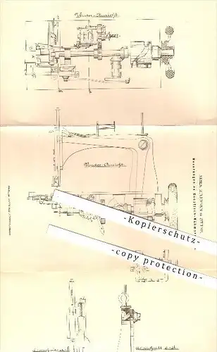 original Patent - Armin Rullmann in Zittau , 1880 , Knopfloch - Nähmaschine , Nähen , Näherin , Schneider , Stoff !!!