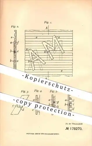 original Patent - Gustav Buhtz in Görlitz , 1905 , Aufschriften auf Tafeln , Tafel , Buchstaben , Letter , Schrift !!!