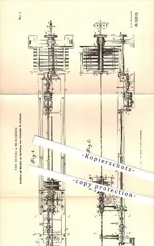 original Patent - Carl Klauke in Müncheberg , 1883 , Schutzhülle für Drahtseile , Seil , Seiler , Seilerei , Draht !!!