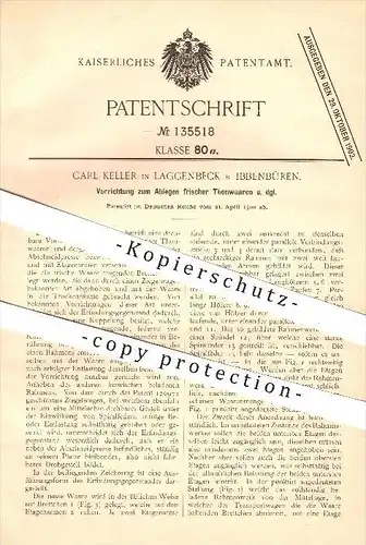 original Patent - Carl Keller in Laggenbeck bei Ibbenbüren , 1900 , Ablegen frischer Tonwaren , Keramik , Töpfer , Ton