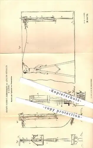original Patent - Adolph R. Zimmermann , A. Bühligen , Leipzig , 1888 , Tapezieren von Zimmerdecken , Tapeten , Maler !