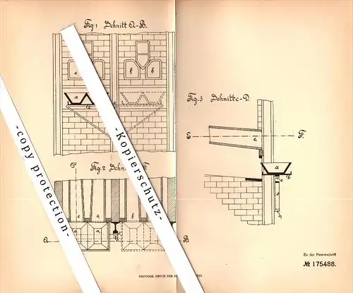 Original Patent - Dr. Ing. Otto Unger in Eichenau b. Rosdzin-Schoppinitz / Szopienice , 1905 , Apparat für Zink !!!