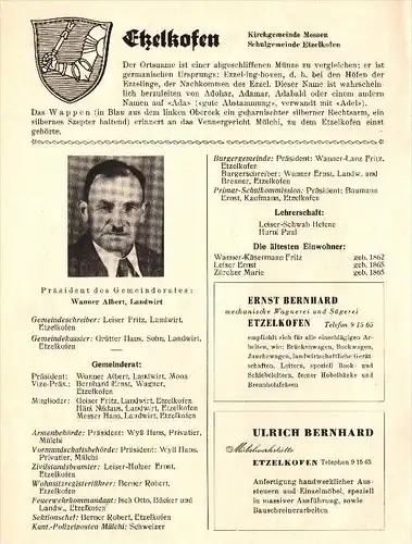 original Zeitungsbericht - 1947 - Etzelkofen und Diemerswil , BE , Fraubrunnen !!!