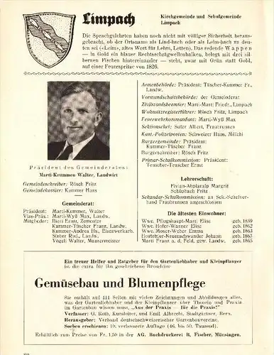 original Zeitungsbericht - 1947 - Iffwil und Limpach , Jegenstorf , P. Messer , W. Marti-Krummen !!!