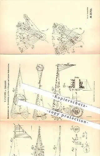 original Patent - R. Callsen in Dresden , 1885 , Kolben an Dampfmaschinen , Gasmaschine , Wassermaschine , Dampf !!!