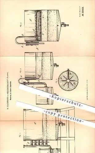 original Patent - H. Hackmann in Mellrichstadt , 1886 , Läuter-Apparat , Bier , Brauerei , Maische , Abläuterung !!!