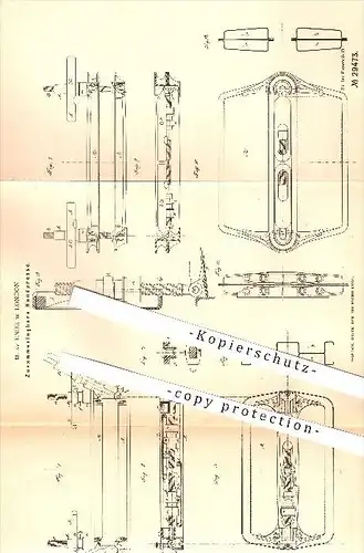 original Patent - M. am Ende in London , 1884 , Zusammenlegbare Handpresse , Presse , Pressen , Druckplatten !!!