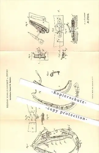 original Patent - Theodor Wilhelm Stöckigt in Erfurt , 1883 , Kummet für Zugtiere , Pferdegeschirr , Pferde , Reiten !!!