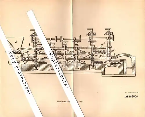 Original Patent - Thomas Daniells Merton in Glynhir / Llandybie , 1906 , Roaster of several herds !!!