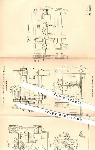 original Patent - O. G. Gulbrandsen in Christiania , Norwegen , 1900 , Hufnagelmaschine , Huf , Hufeisen , Hufschmied !!