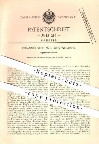 original Patent - Johannes Stephan in Witzenhausen , 1900 , Zigarrenwickelform , Zigarrenwickel , Zigarren , Rauchen !!!