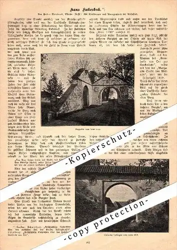 original Zeitungsbericht - 1905 - Burg Kakesbeck b. Lüdinghausen !!!
