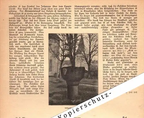 original Zeitungsbericht - 1905 - Kirche und Pfarrhaus zu Wiedensahl , Niedernwöhren b. Schaumburg !!!