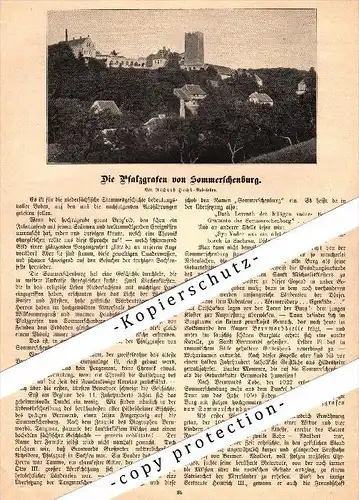 original Zeitungsbericht - 1905 - Die Pfalzgrafen von Sommerschenburg b. Sommersdorf , Haldensleben !!!