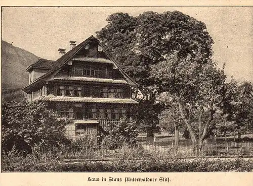 original Zeitungsausschnitt - 1911 - Haus in Stans  !!!