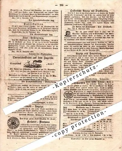 Zugerisches Kantons-Blatt 1834 , Zug !!!