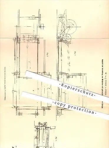 original Patent - M. und J. Feder in Eupen , 1878 , Herstellung von Wollpelzen mit gekreuzter Auf- oder Einlage !!!