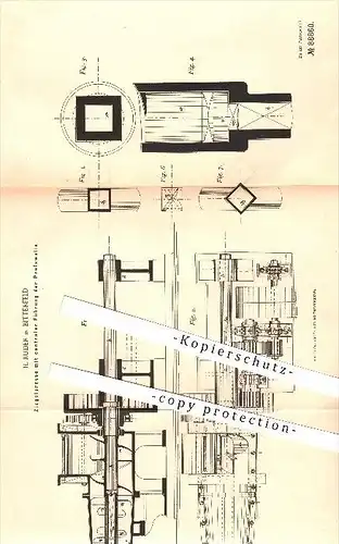 original Patent - H. Ruder in Bitterfeld , 1896 , Ziegelpresse mit Presswelle , Bitterfeld-Wolfen !!!