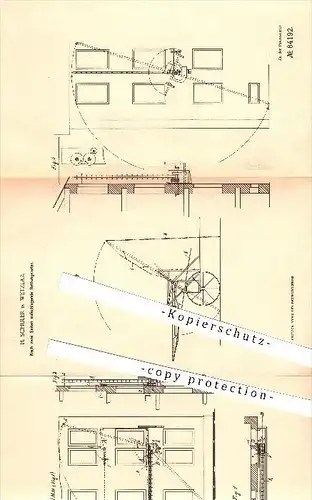 original Patent - H. Schüler in Wetzlar , 1894 ,  aufschlagende Rettungsleiter , Feuerwehr , Rettung !!!