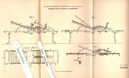 Original Patent - Dr. Eugen Bonnefoy à Roanne , Loire , 1882 , Lit pour le traitement des fractures osseuses !!!