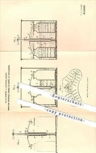 original Patent - Dr. R. Rempel in Gelsenkirchen , 1892 , Apparat zum Schliessen u. Entlüften von Gefäßen !!!