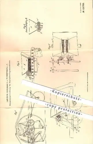 original Patent - Theodor Gurckhaus in Frankenberg , 1900 , Ausgebevorrichtung für Kartoffellegemaschinen !!!